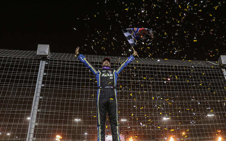 Sheppard on top of Big Block in Victory Lane